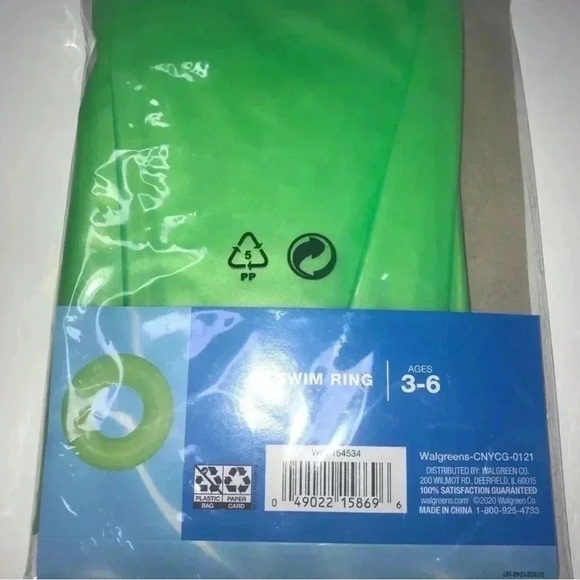 Kids Swim Shirt Size 2-4 M & Pool Float Blue and Green. New - Picture 4 of 6